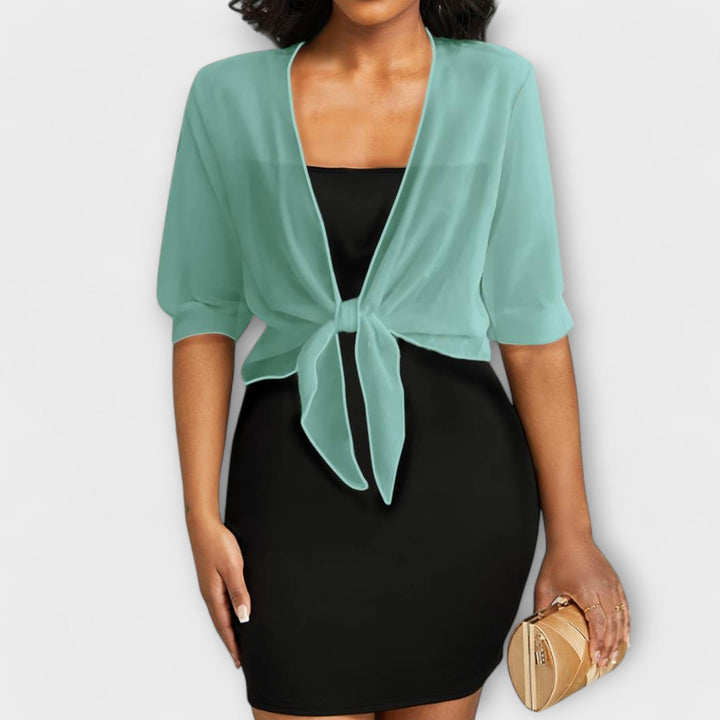 Olivia – Bluse med Åben Front
