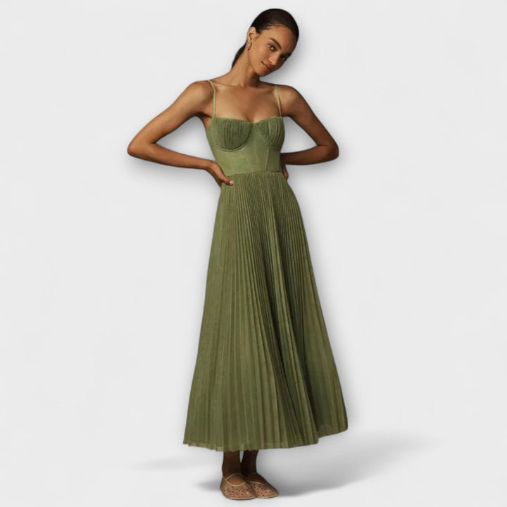 Marilyn - Midi Skirt Kjole i Tulle med Bustier Design