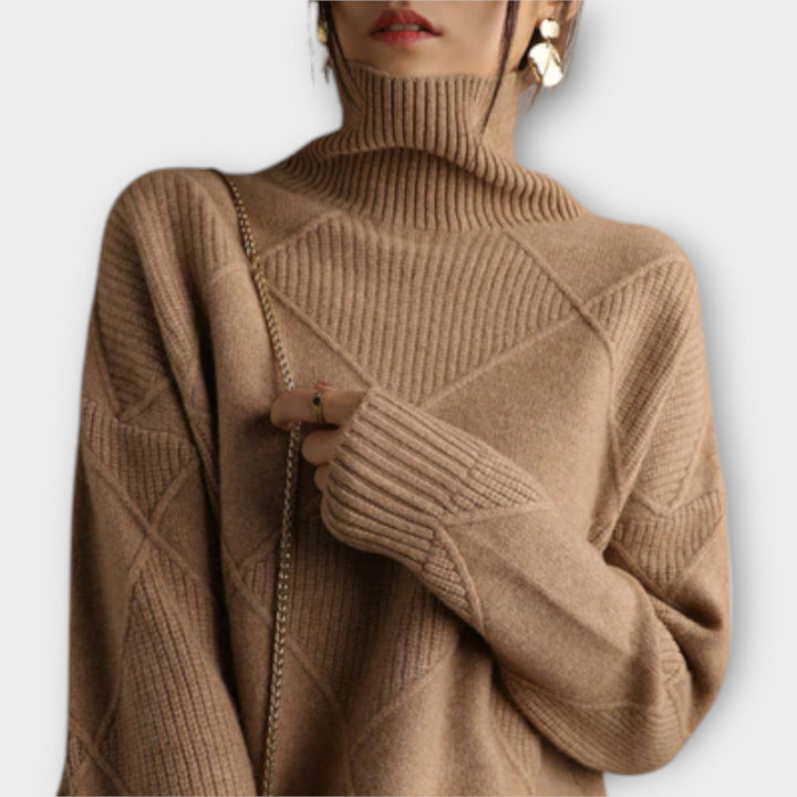 Melanie - Hyggelig Rullekrave Sweater