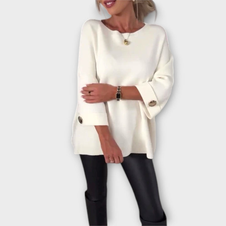 Isabella - Elegant Strikket Bluse.