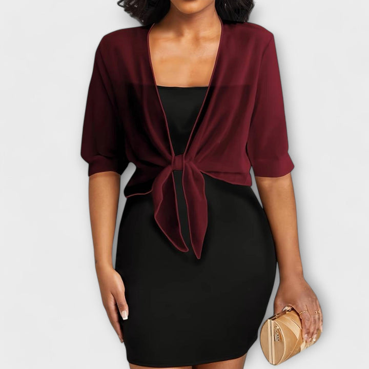 Olivia – Bluse med Åben Front