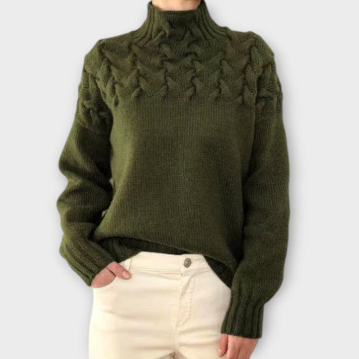Eva - Isolerende Jumper med Kabelstrik Detalje