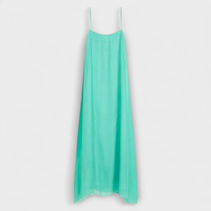 Madison - Elegant Maxi Kjole med Spaghetti Stropper