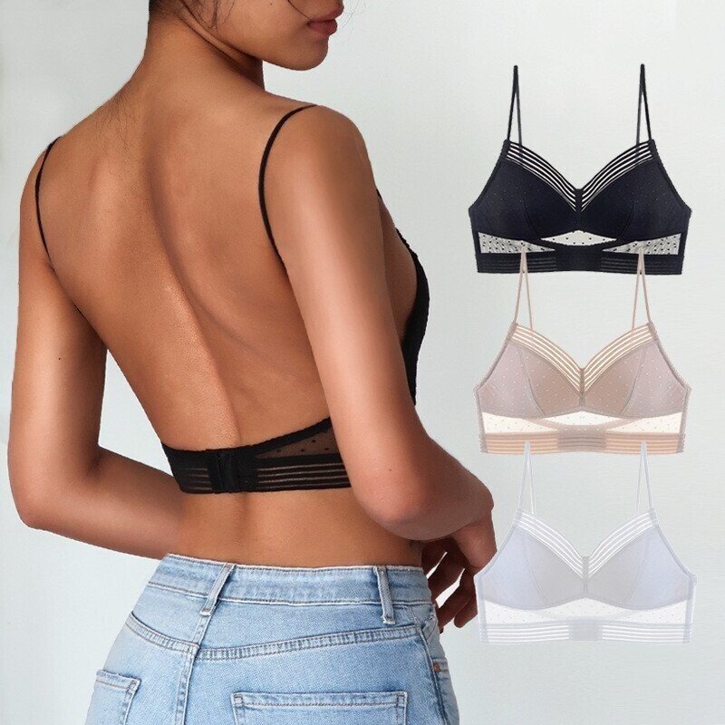 Stilfuld Trådløs Push-Up Bralette med Åben Ryg til Kvinder