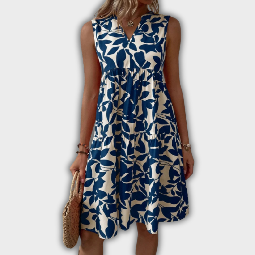 Isabel - Blomsterprint Lagdelt Sommerkjole