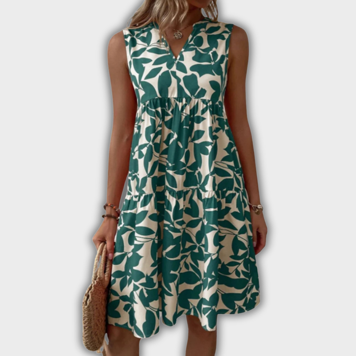 Isabel - Blomsterprint Lagdelt Sommerkjole