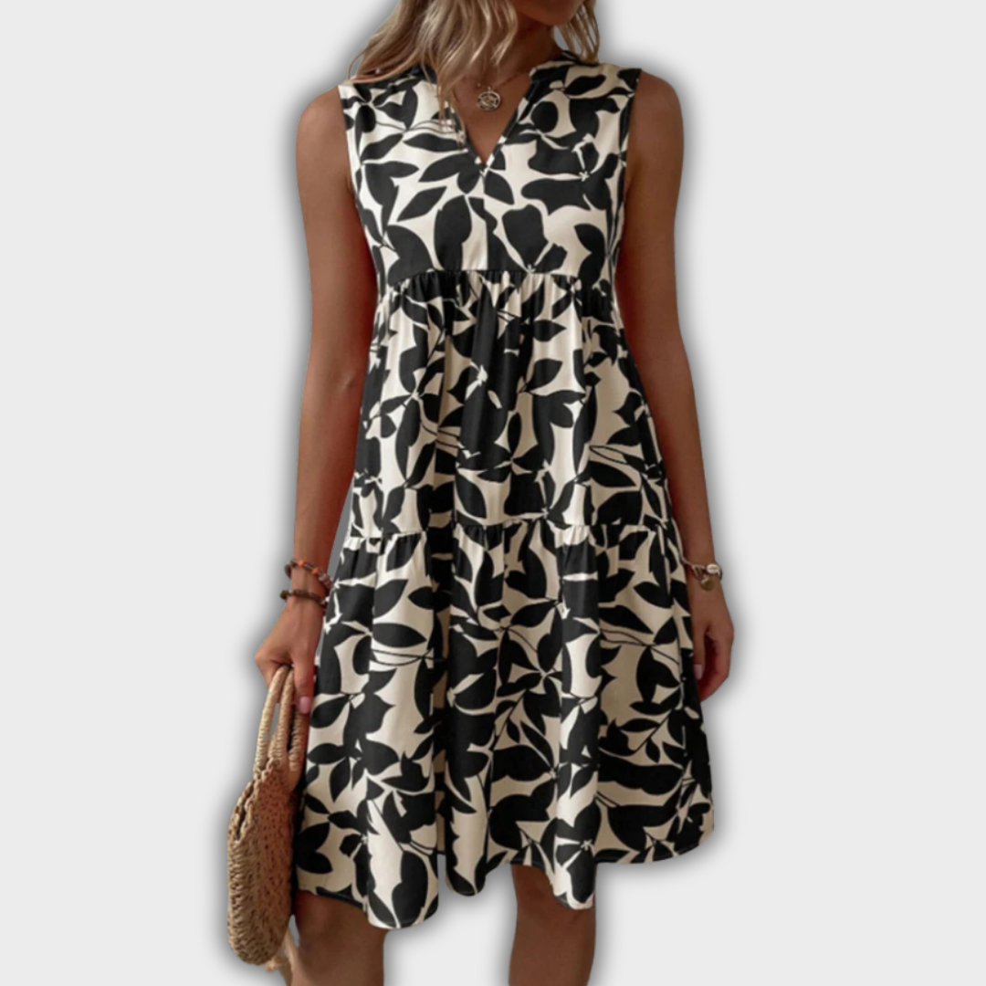 Isabel - Blomsterprint Lagdelt Sommerkjole