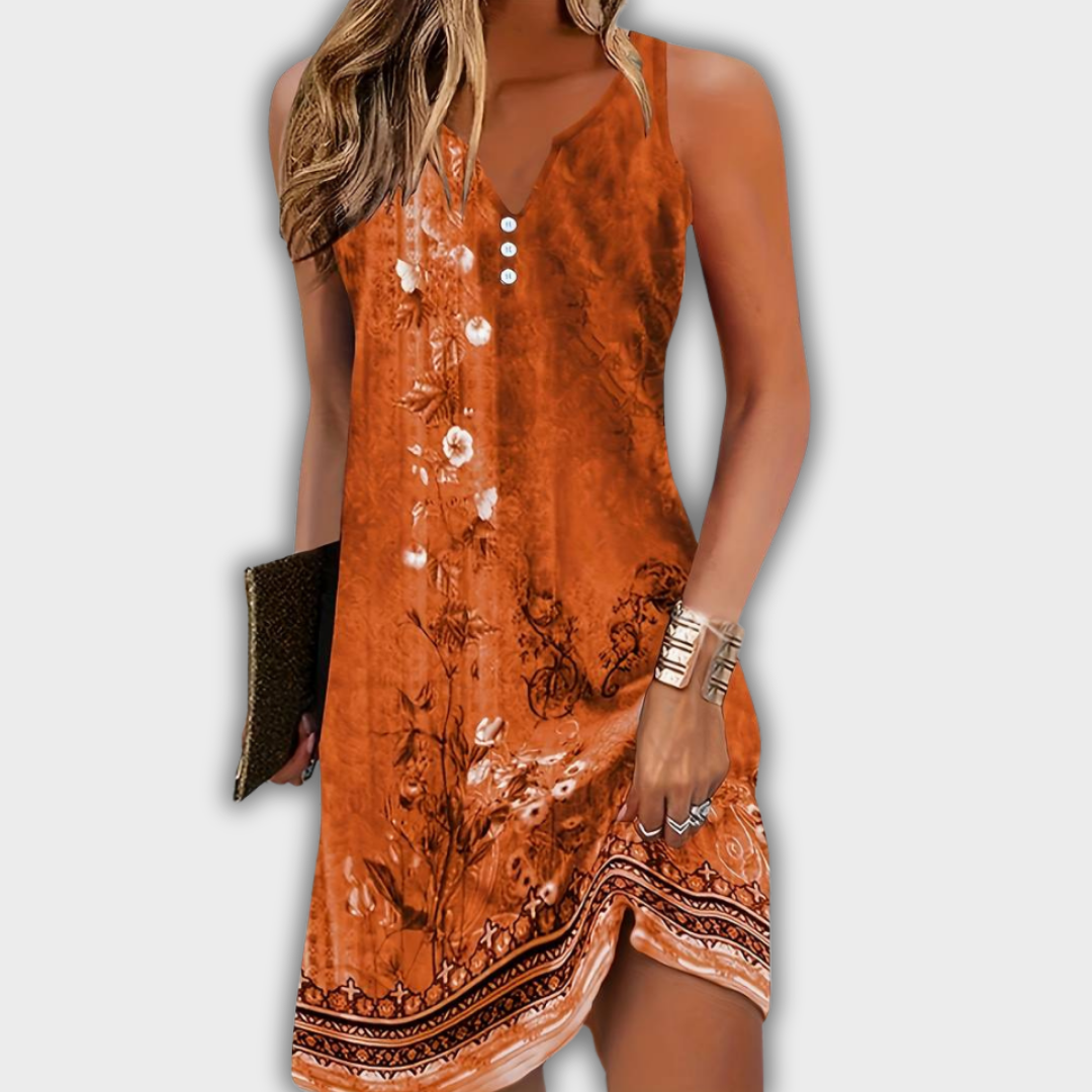 Dila - Ærmeløs Kvinders Behagelig Mini Kjole