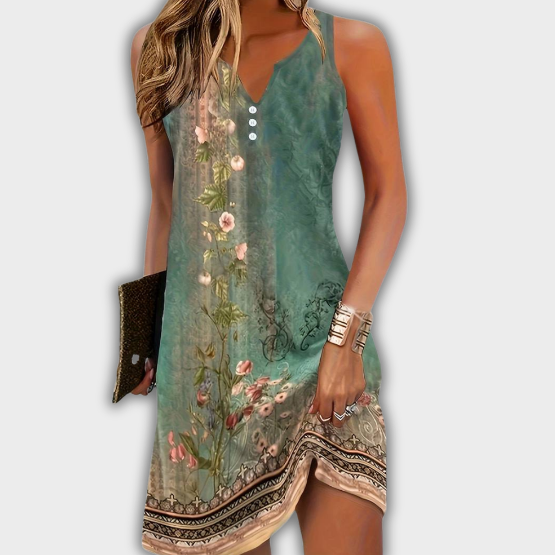 Dila - Ærmeløs Kvinders Behagelig Mini Kjole