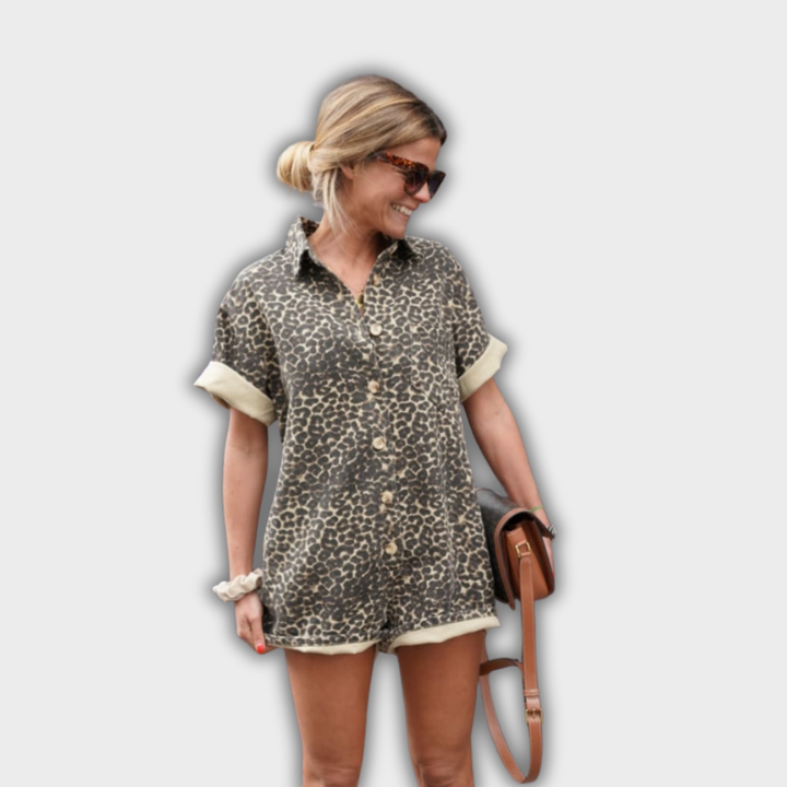 Nonette | Skjortekjole med Leopardprint