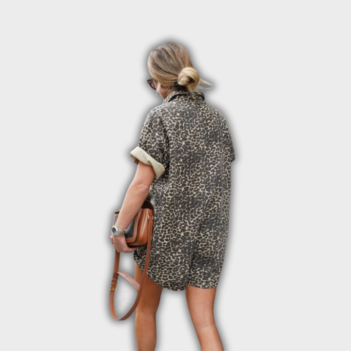 Nonette | Skjortekjole med Leopardprint