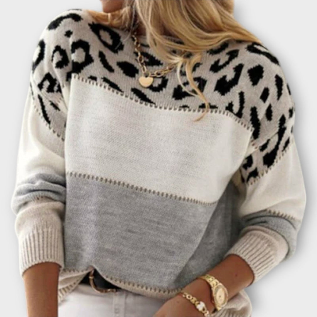 Cheyenne - En Casual Jumper med Leopard Design