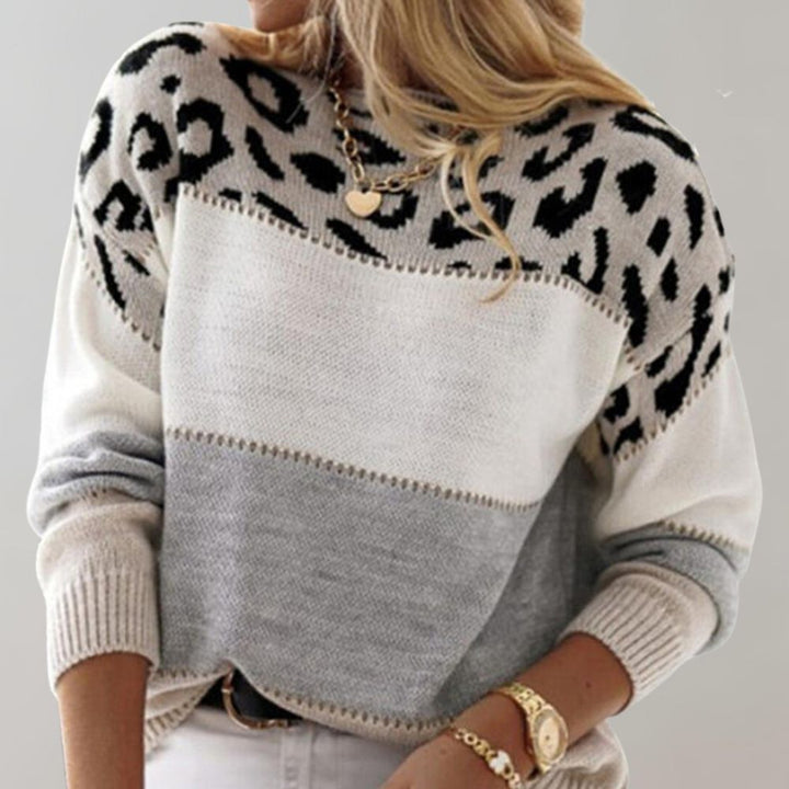 Sara | Casual Sweater med Leopardprint