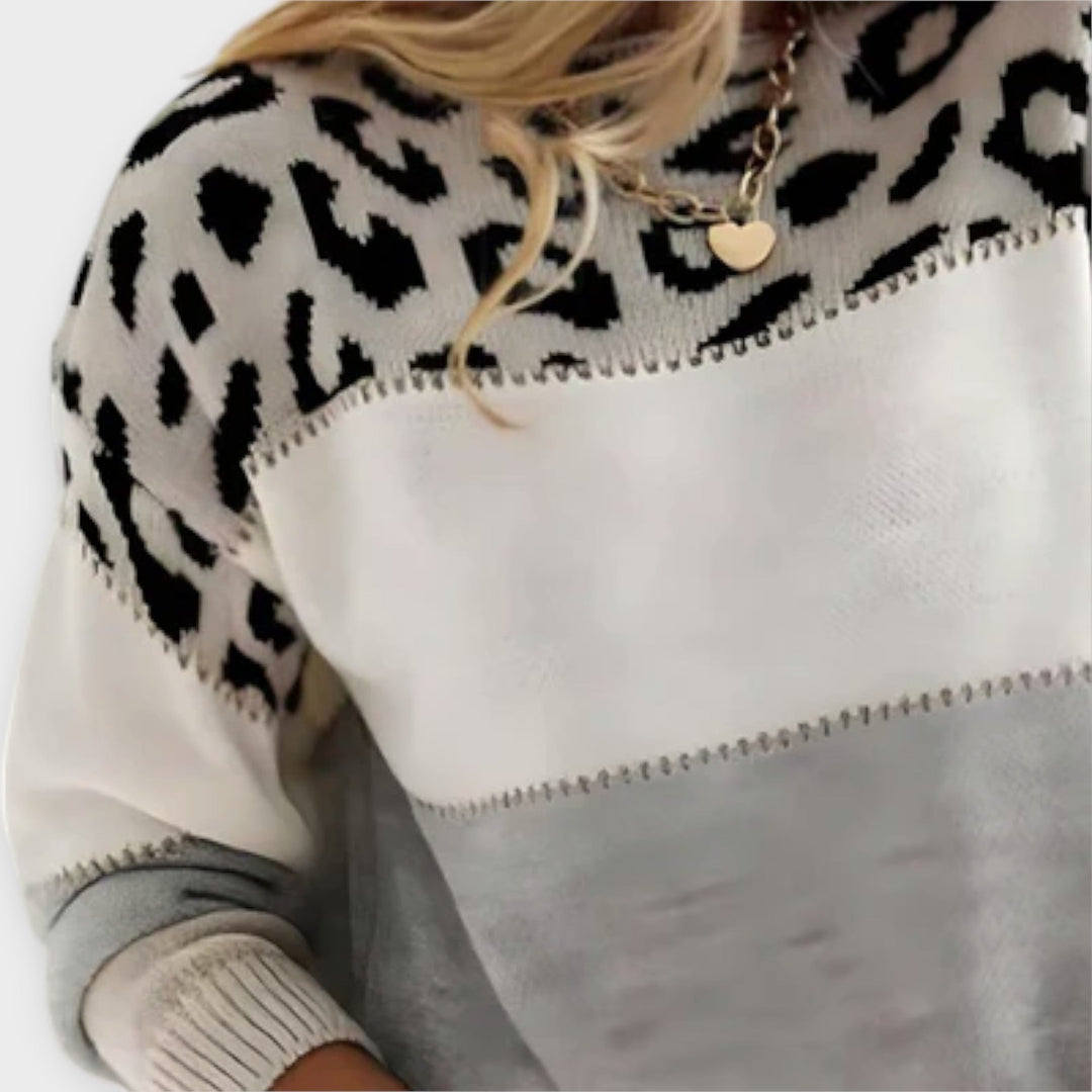 Cheyenne - En Casual Jumper med Leopard Design