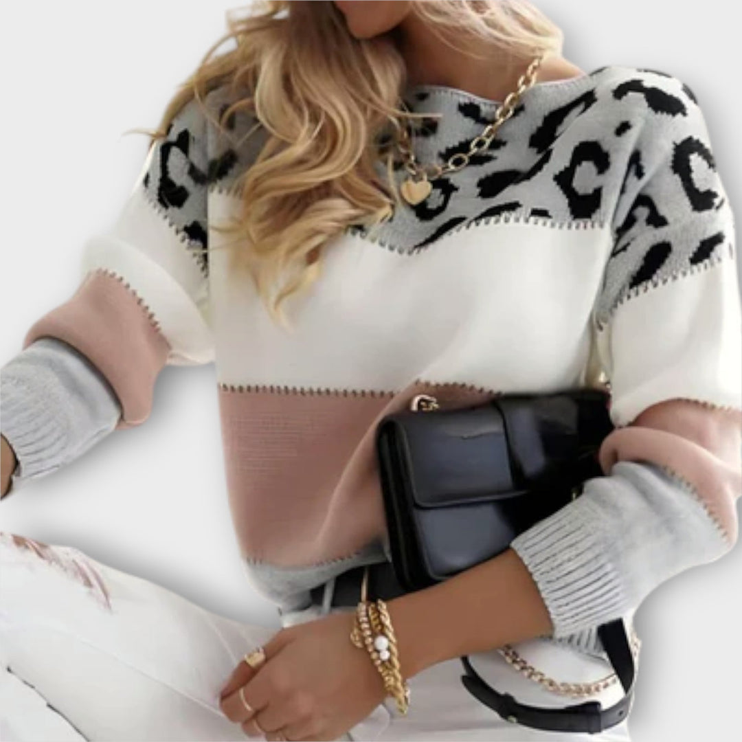 Cheyenne - En Casual Jumper med Leopard Design