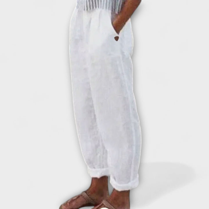 Clara – Bukser med Blød Talje og Praktiske Sidelommer