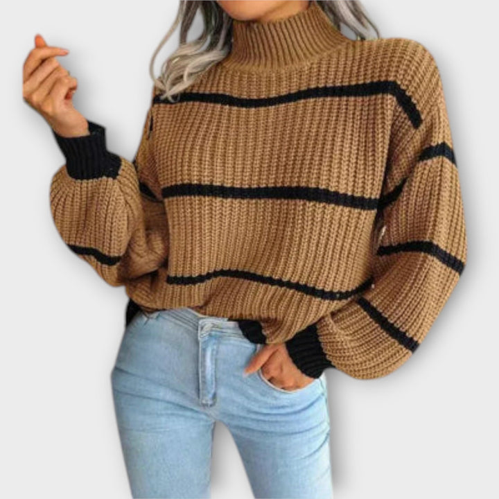 Chavala - Rullekrave Jumper med Striber
