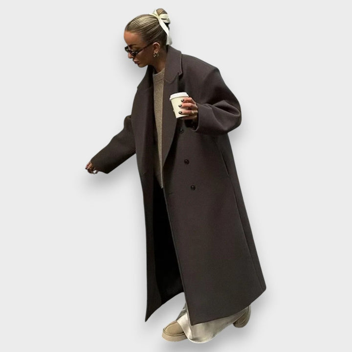 Viola | Oversized Frakke i Uldblanding