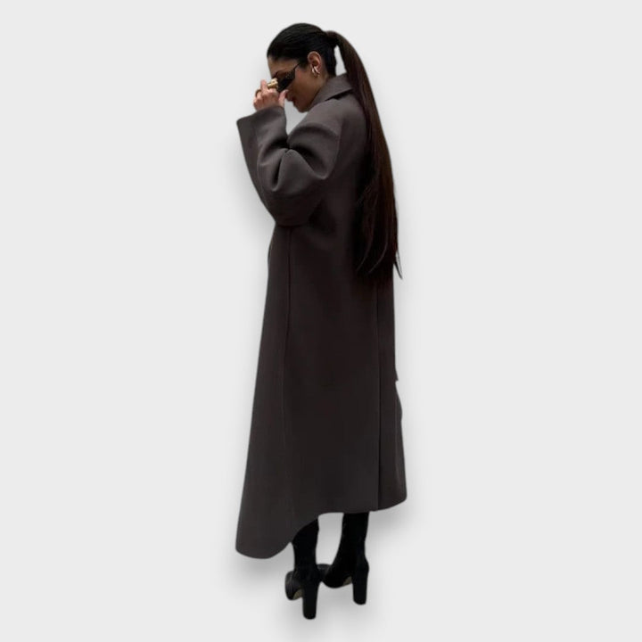 Viola | Oversized Frakke i Uldblanding