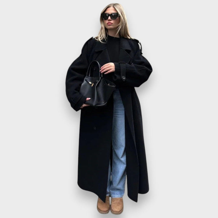 Lucie | Oversized Uldblandingsfrakke
