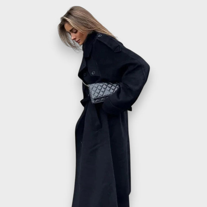 Lucie | Oversized Uldblandingsfrakke