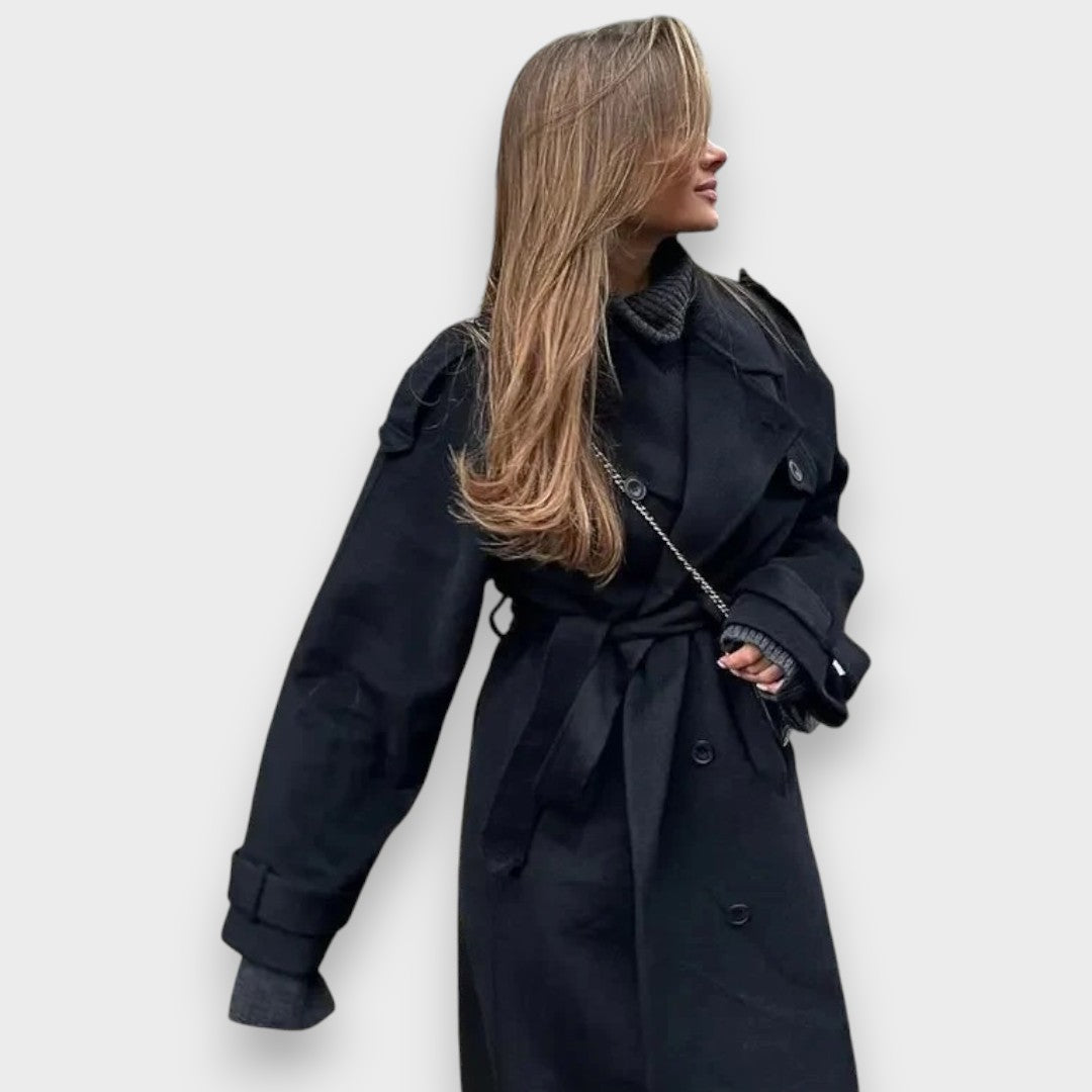 Lucie | Oversized Uldblandingsfrakke