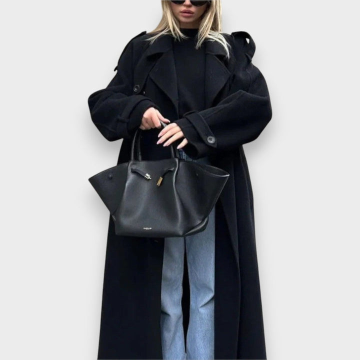 Lucie | Oversized Uldblandingsfrakke