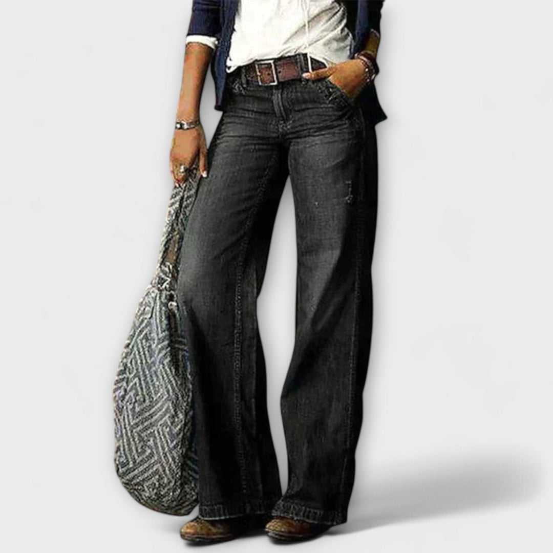 Cess – Denim Bukser med Bred Ben