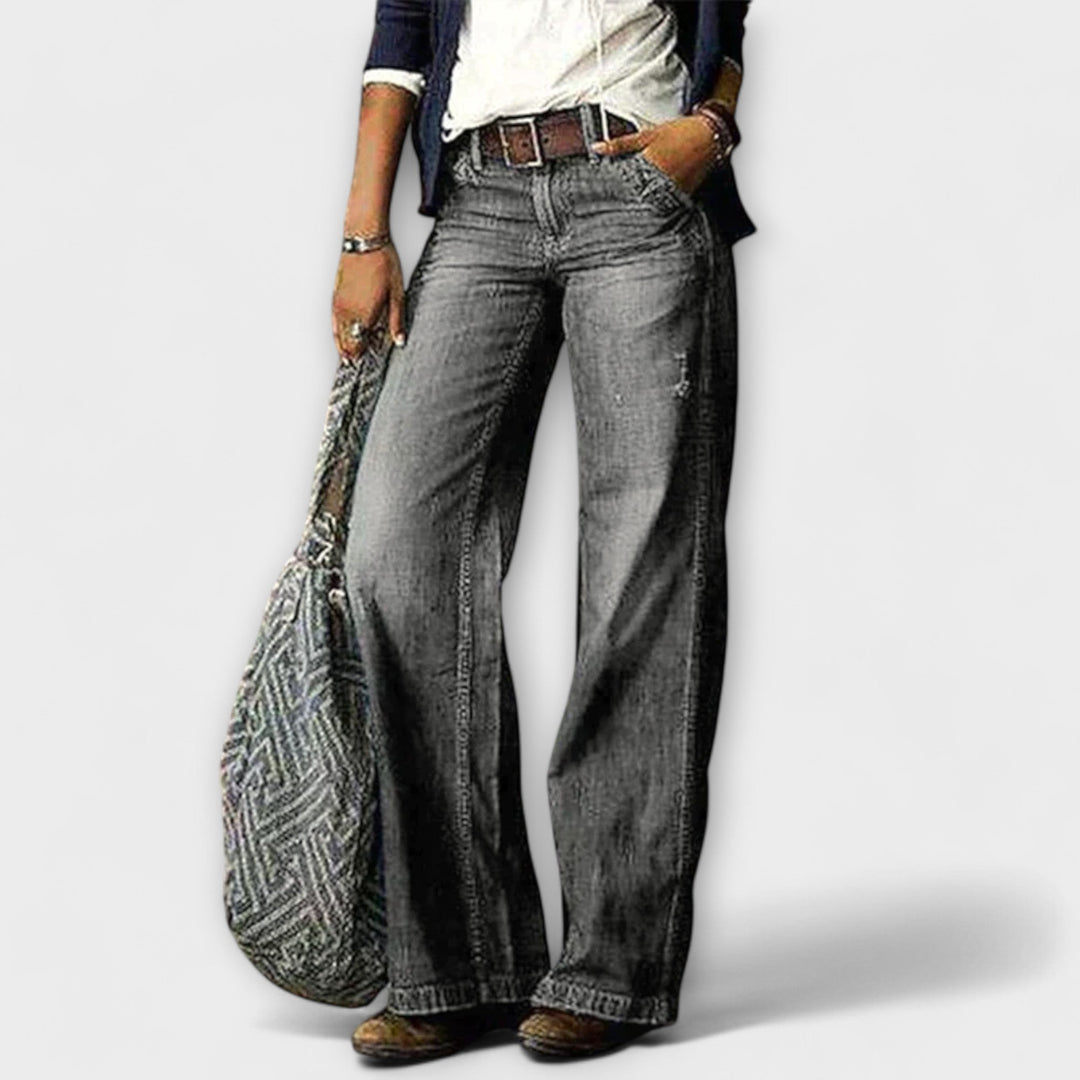 Cess – Denim Bukser med Bred Ben