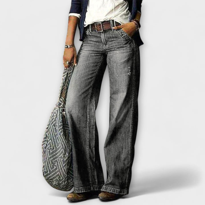 Cess – Denim Bukser med Bred Ben