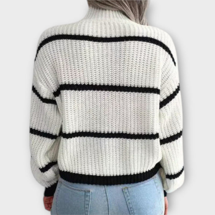 Chavala - Rullekrave Jumper med Striber