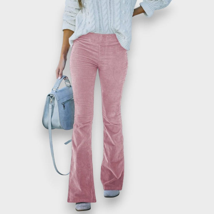 Chloe I Cord Bukser med Udfoldet Ben