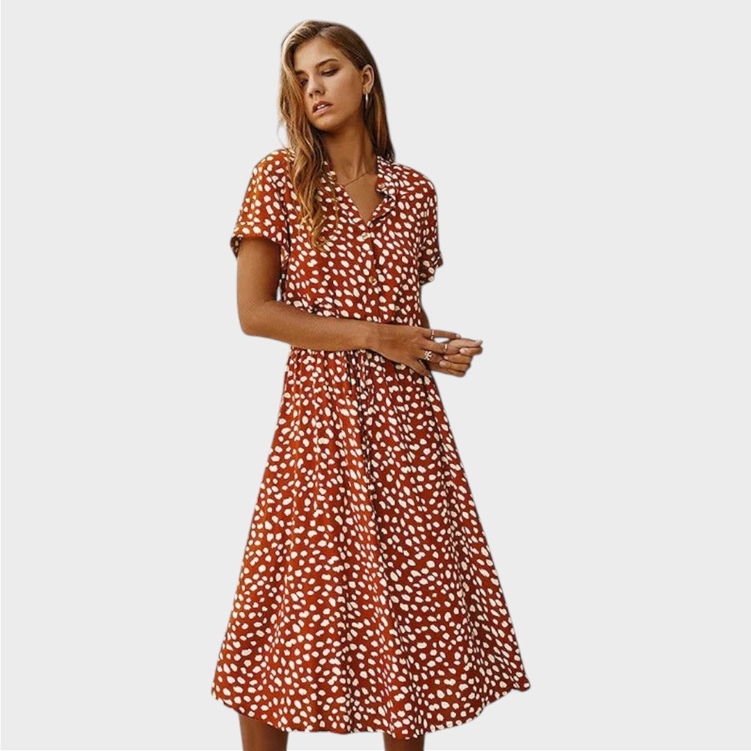 Madelina | Elegant Multifarvet Sommerkjole