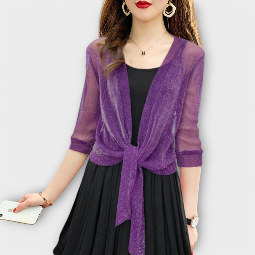 Olivia – Bluse med Åben Front