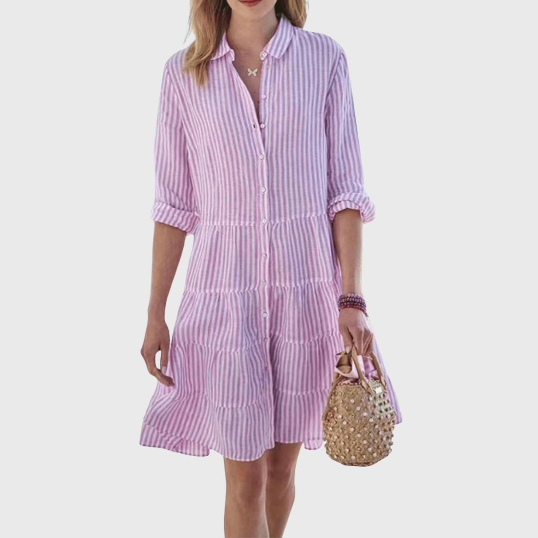 Lolita | Lys Stribet Kjole