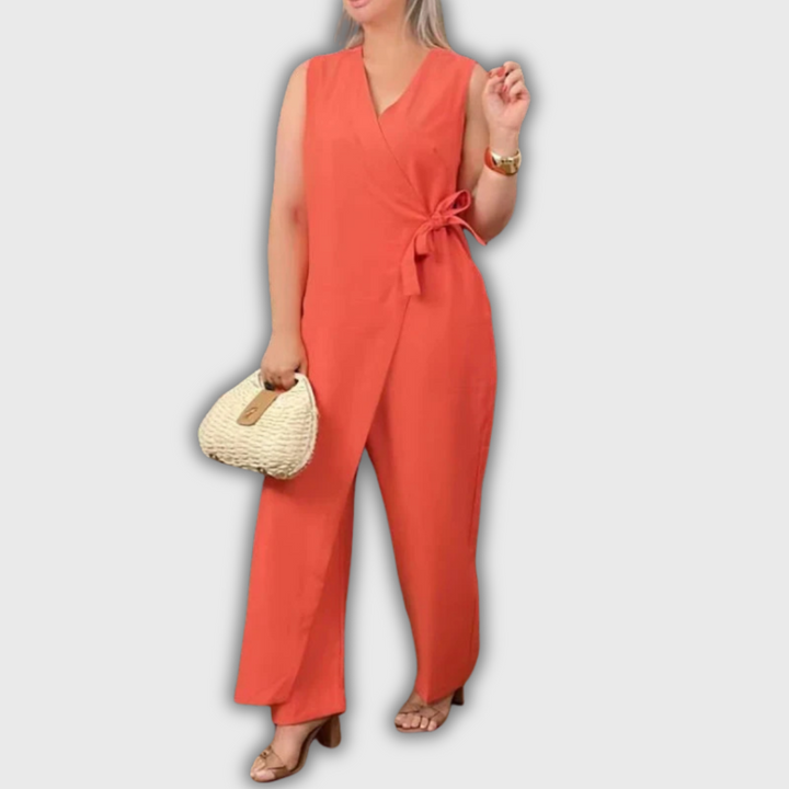 Inès - Elegant Jumpsuit med V-udskæring