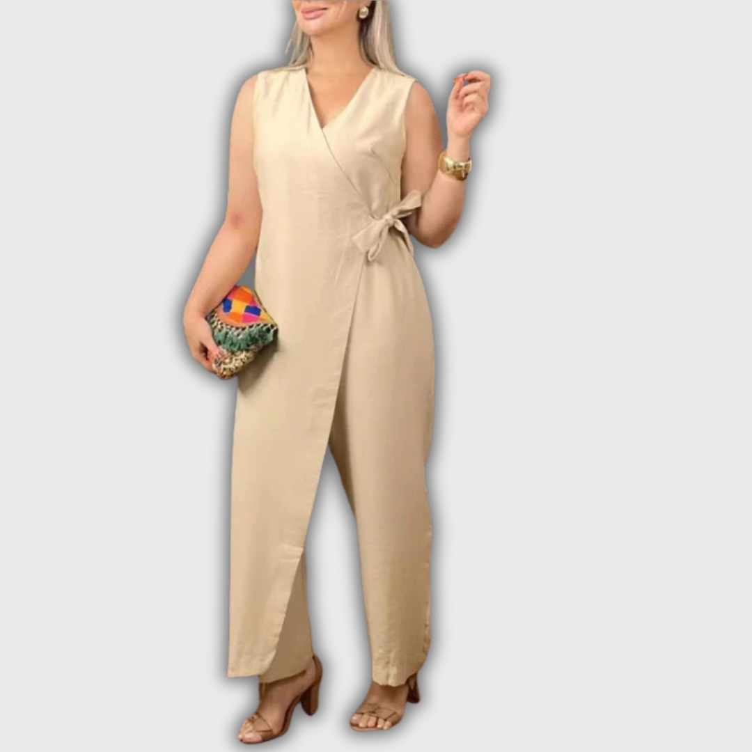 Inès - Elegant Jumpsuit med V-udskæring