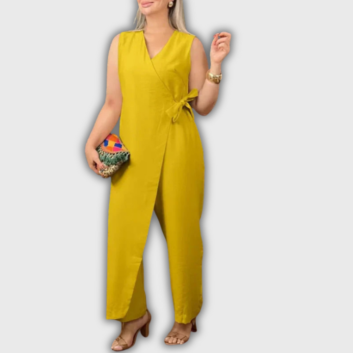 Inès - Elegant Jumpsuit med V-udskæring