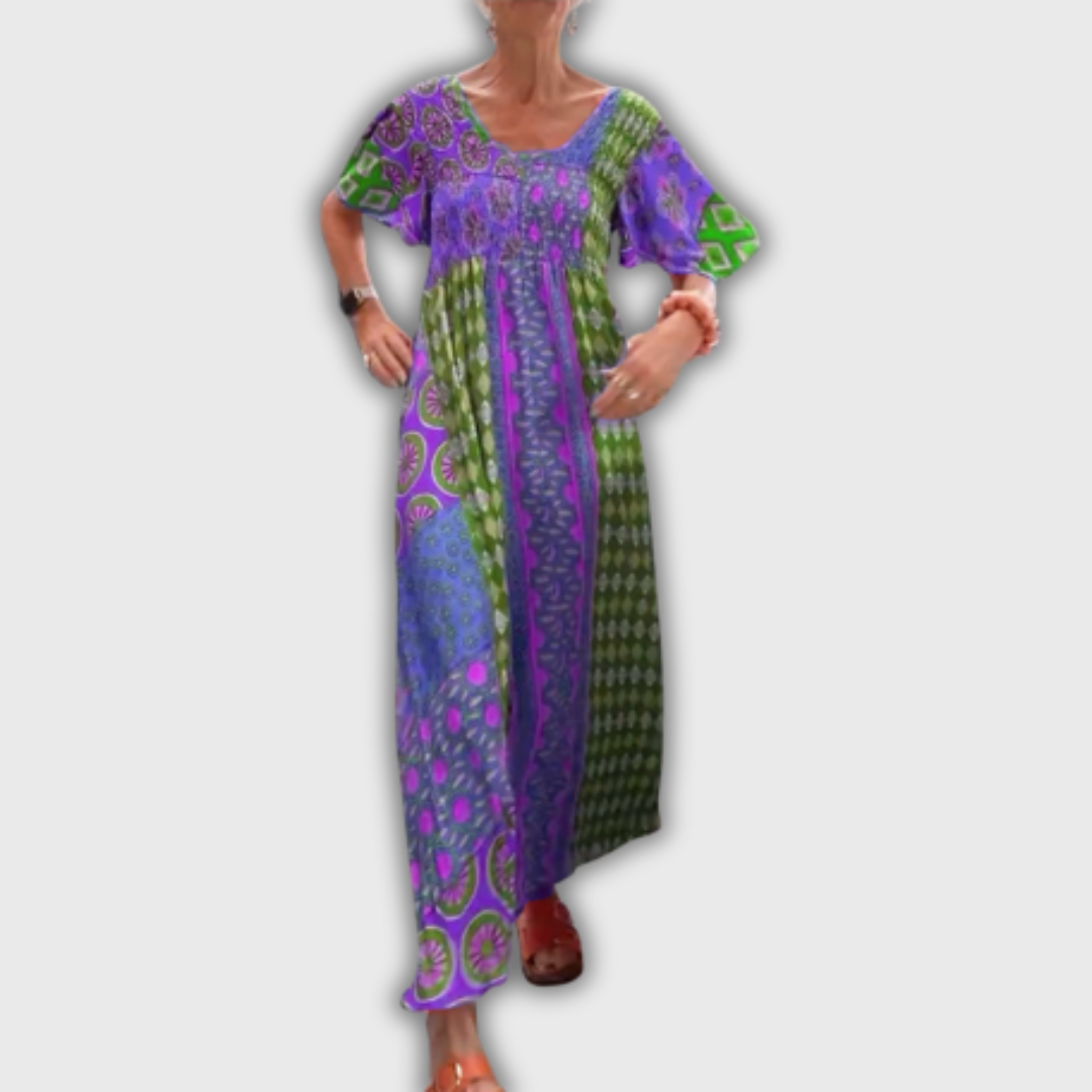 Poppy – Elegant Paisley Midi Kjole