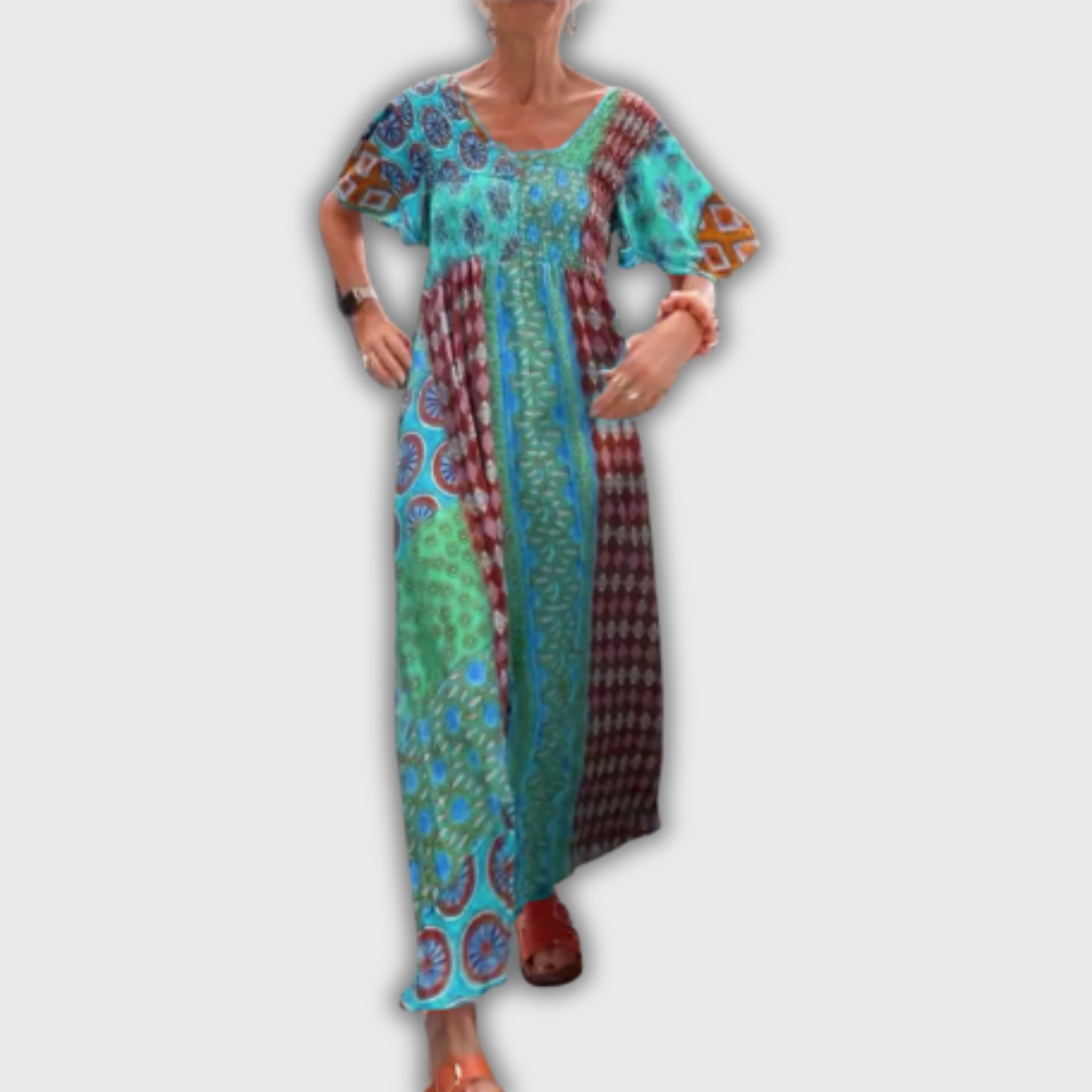 Poppy – Elegant Paisley Midi Kjole