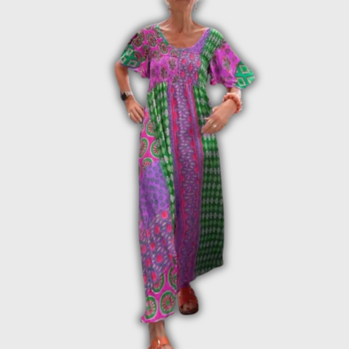 Poppy – Elegant Paisley Midi Kjole