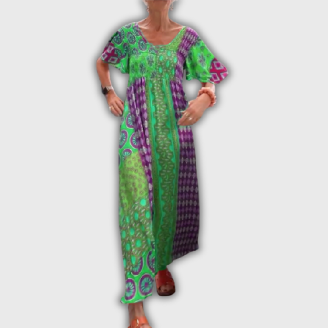 Poppy – Elegant Paisley Midi Kjole