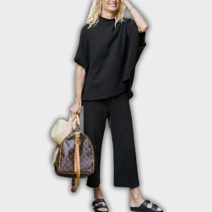 AELLA – Komfortabel Sæt med Løs Pasform & Batwing Ærmer