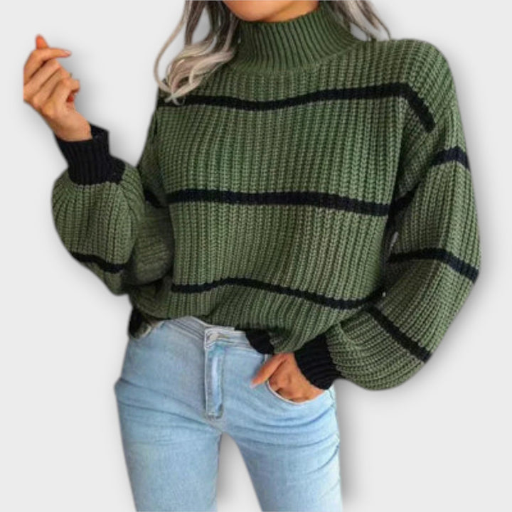 Chavala - Rullekrave Jumper med Striber