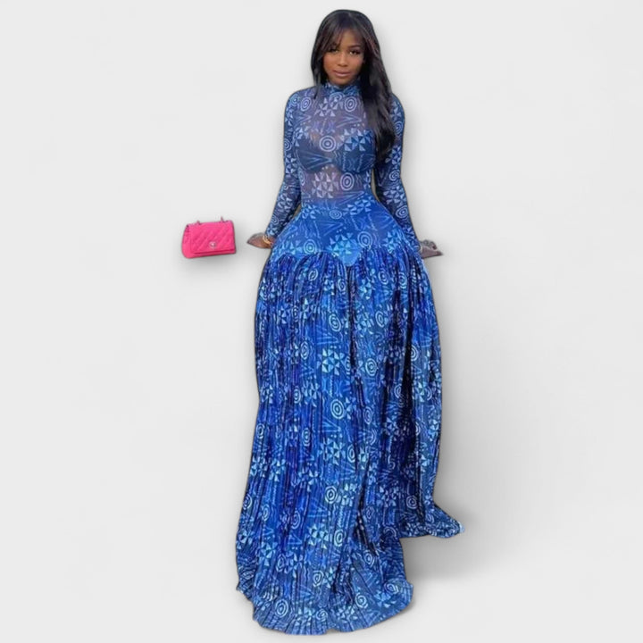 Mia - Maxi Kjole med Lily Mesh Design