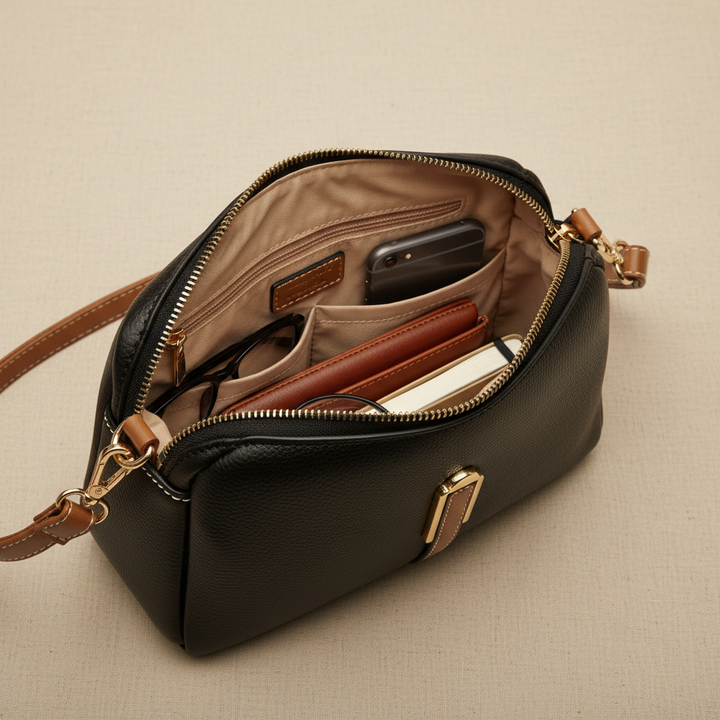 Mila Læder Crossbody Taske