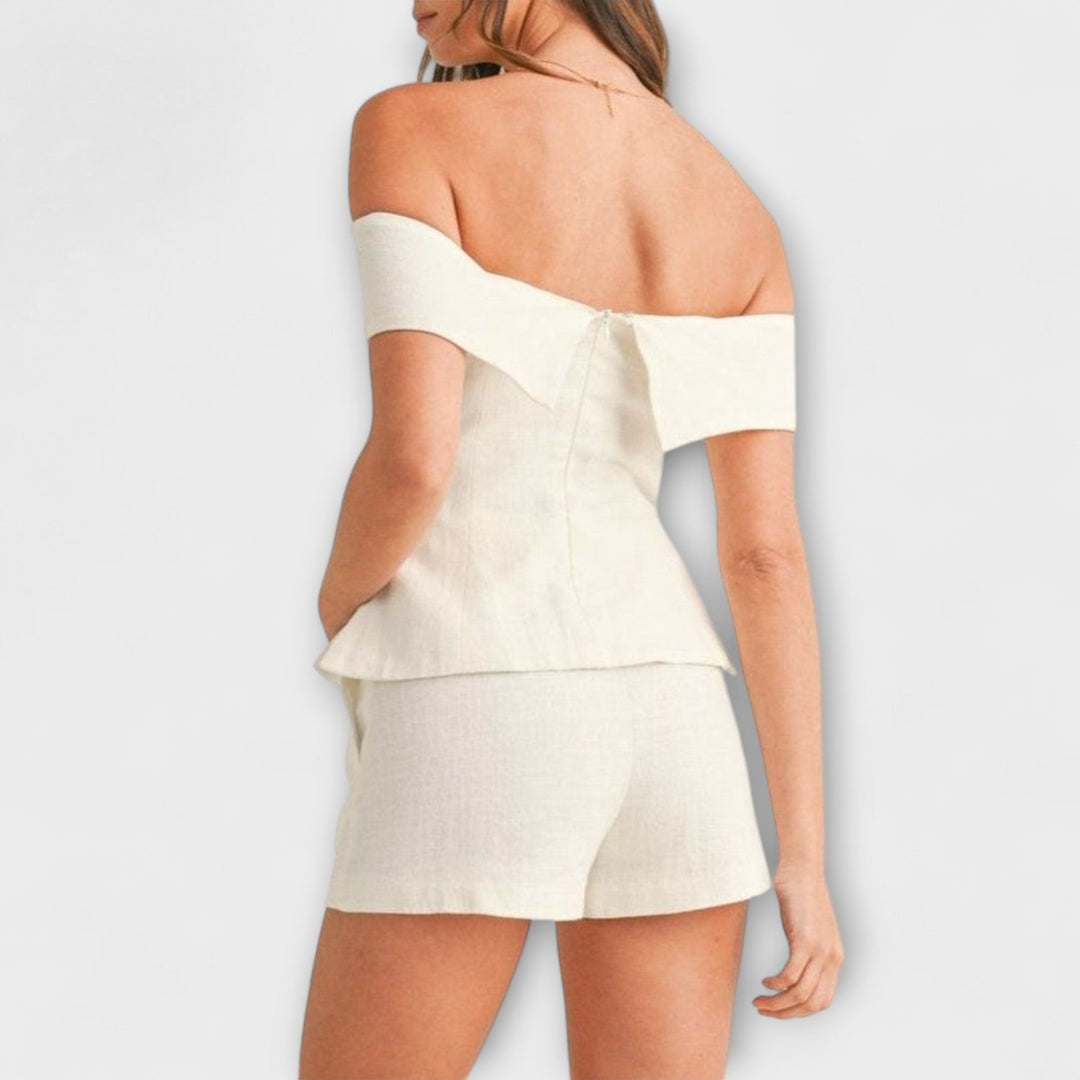 Olivia - Stilfuld Sæt i Bomuld-Linned