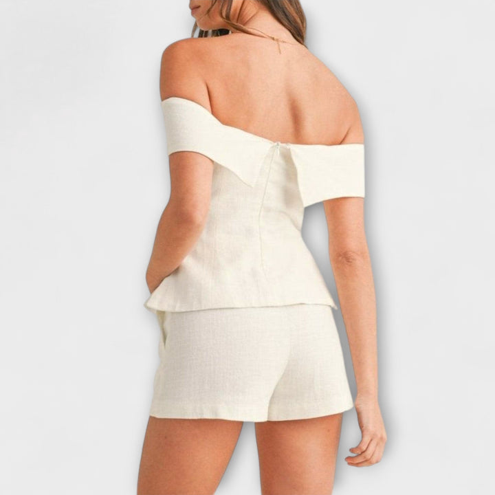 Olivia - Stilfuld Sæt i Bomuld-Linned