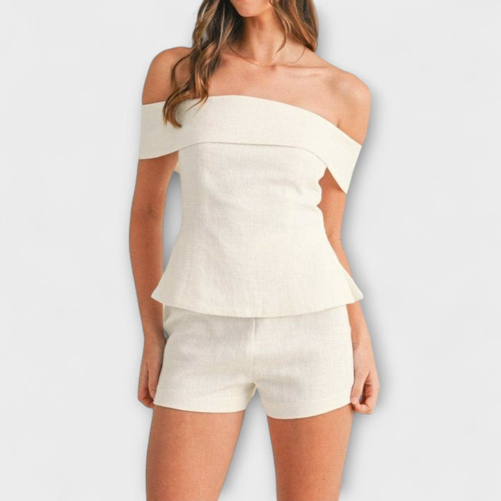 Olivia - Stilfuld Sæt i Bomuld-Linned