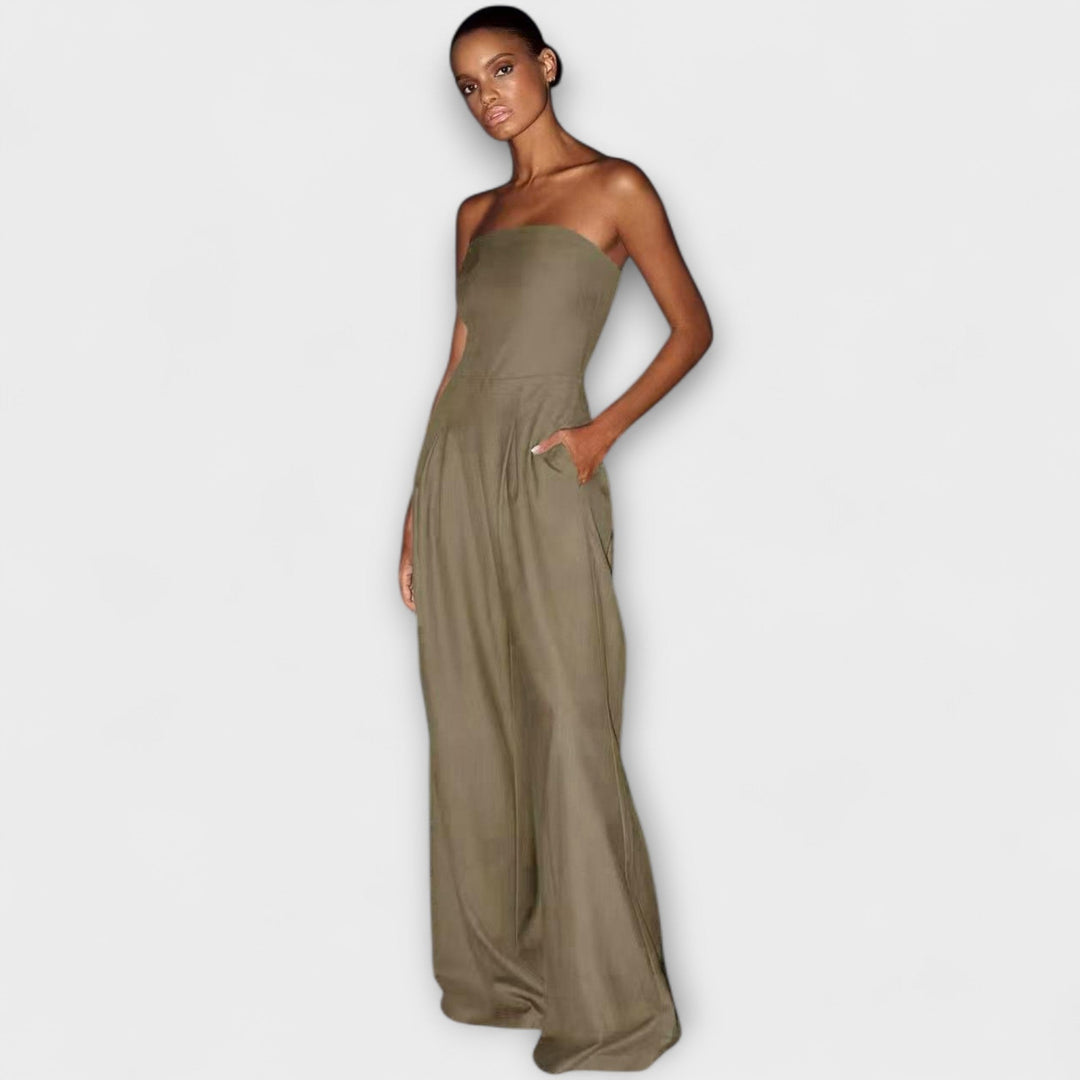 Amélie - Elegant Strapless Jumpsuit